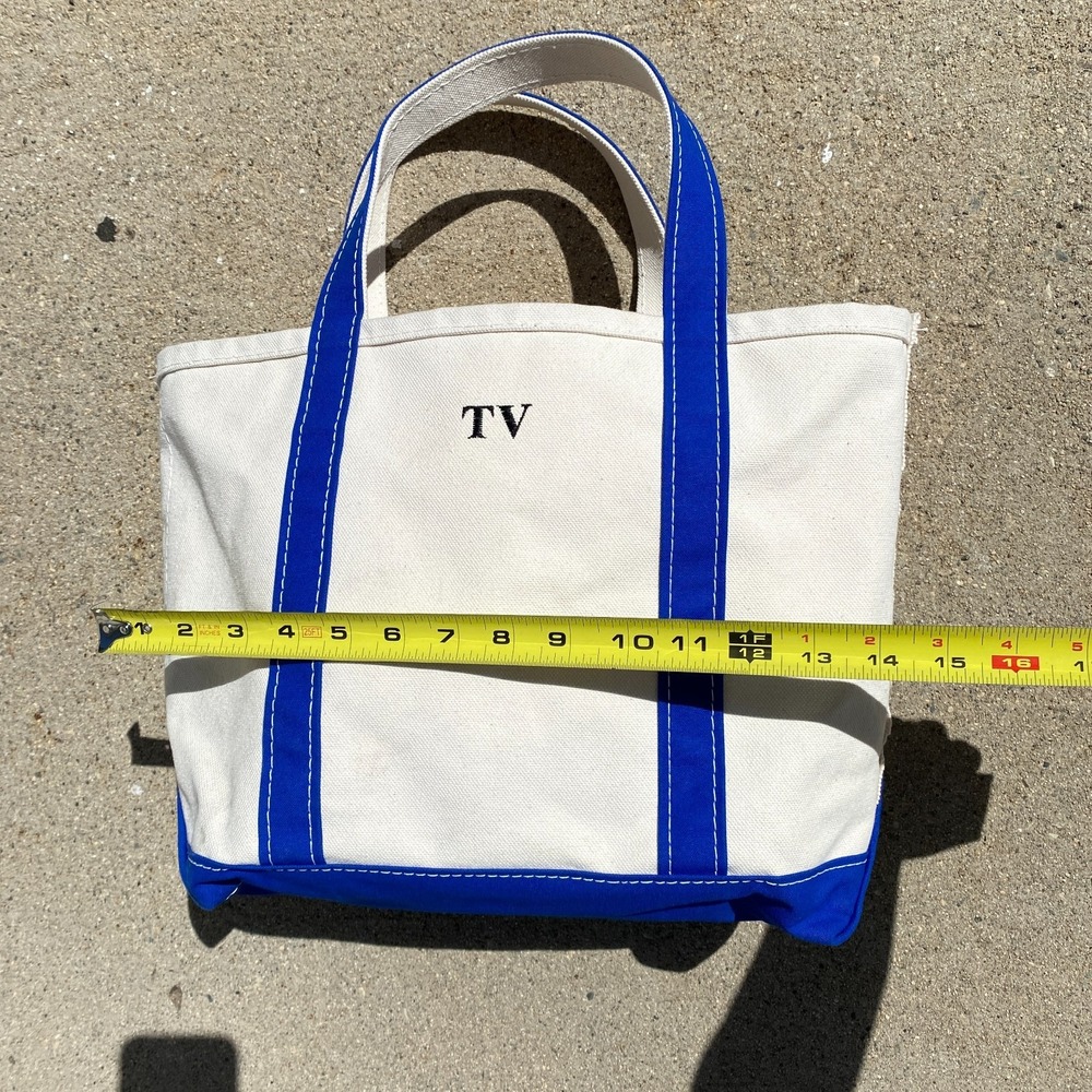 Vintage‎ L.L. Bean Boat and Tote Bag size Medium 14x11x7 Canvas Made in USA - Picture 9 of 10